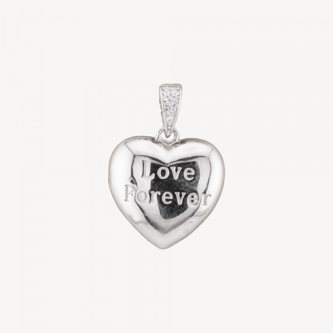 Pendente Ciondolo In Argento 925 Con Zirconi Apribile 18mm MOD4543 1pz Rodiato-ARGENT 925 DESIGN ITALIE | Worldofjewel.com