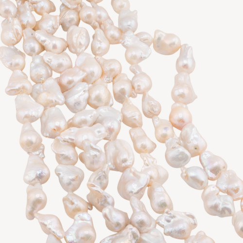 Perle Di Fiume Barocche (PHN) 70-80gr 12-14mm Bianco-PERLE DI FIUME BAROCCHE LINEA CLASSICA | Worldofjewel.com