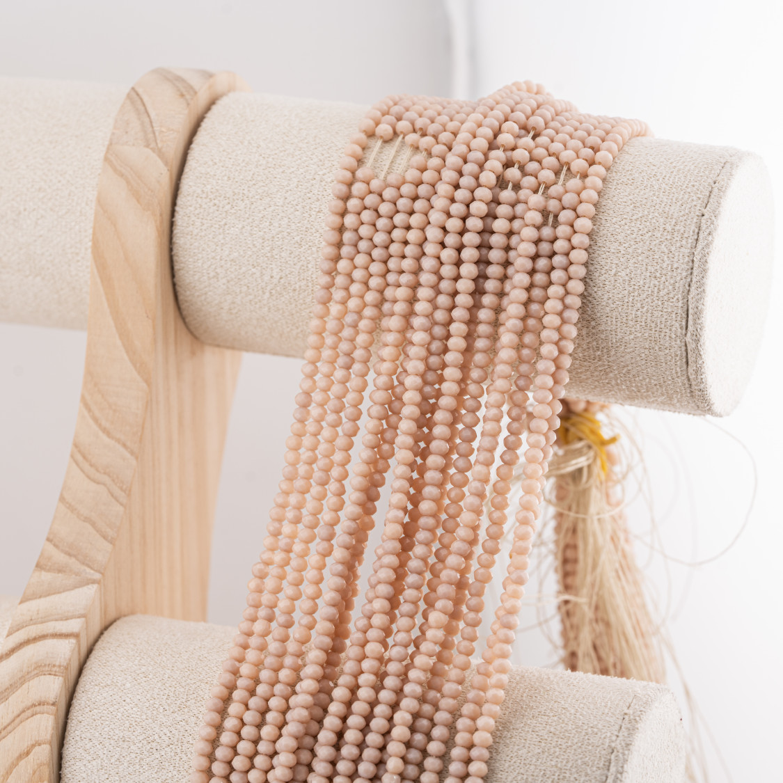 Perline Di Cristalli Rondelle Sfaccettate 3,5x2,5mm 10 FILI Su Filo Di Cotone Pronti all'uso Rosa Antico-RONDELLE 3,5x2,5mm | Worldofjewel.com