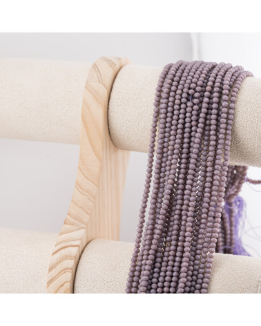 Perline Di Cristalli Rondelle Sfaccettate 3,5x2,5mm 10 FILI Su Filo Di Cotone Pronti all'uso Viola-RONDELLE 3,5x2,5mm | Worldofjewel.com