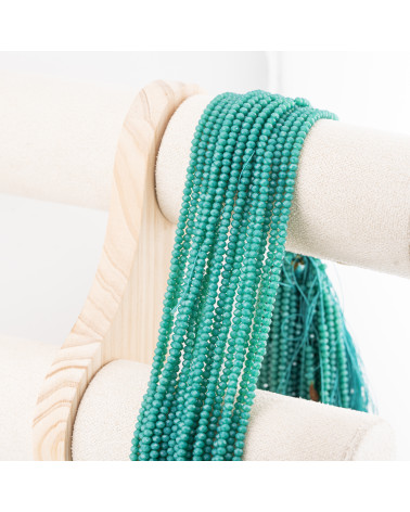 Perline Di Cristalli Rondelle Sfaccettate 3,5x2,5mm 10 FILI Su Filo Di Cotone Pronti all'uso-RONDELLE 3,5x2,5mm | Worldofjewel.com