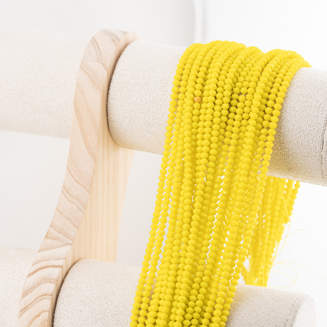 Perline Di Cristalli Rondelle Sfaccettate 3,5x2,5mm 10 FILI Su Filo Di Cotone Pronti all'uso-RONDELLE 3,5x2,5mm | Worldofjewel.com