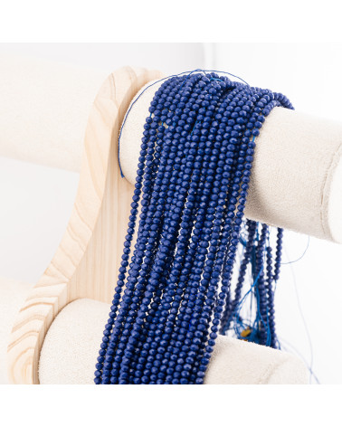 Perline Di Cristalli Rondelle Sfaccettate 3,5x2,5mm 10 FILI Su Filo Di Cotone Pronti all'uso Blu Notte-RONDELLE 3,5x2,5mm | Worldofjewel.com