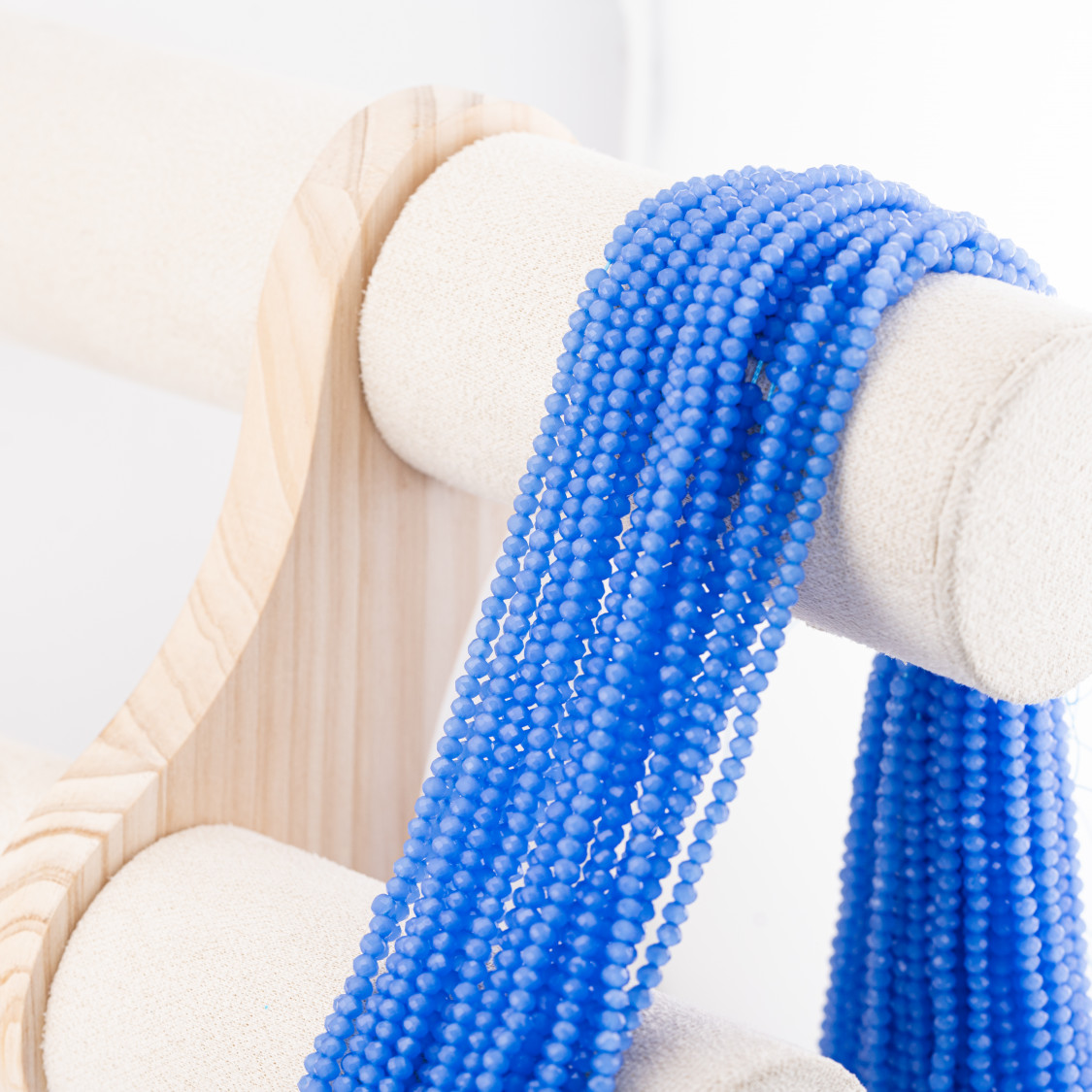 Perline Di Cristalli Rondelle Sfaccettate 3,5x2,5mm 10 FILI Su Filo Di Cotone Pronti all'uso Celeste Ghiaccio-RONDELLE 3,5x2,5mm | Worldofjewel.com