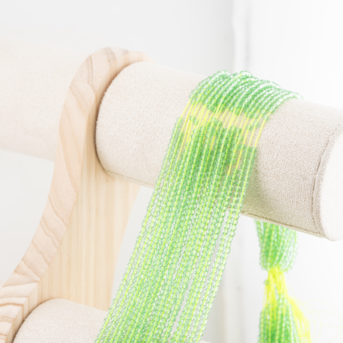 Perline Di Cristalli Rondelle Sfaccettate 3,5x2,5mm 10 FILI Su Filo Di Cotone Pronti all'uso Verde Lime Trasparente-RONDELLE 3,5x2,5mm | Worldofjewel.com