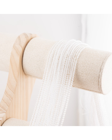 Perline Di Cristalli Rondelle Sfaccettate 3,5x2,5mm 10 FILI Su Filo Di Cotone Pronti all'uso Bianco Latte Trasparente-RONDELLE 3,5x2,5mm | Worldofjewel.com