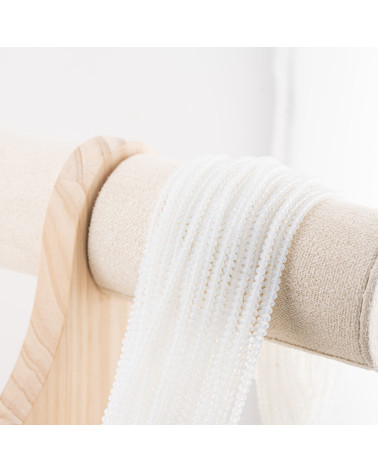 Perline Di Cristalli Rondelle Sfaccettate 3x2mm 10 FILI Su Filo Di Cotone Pronti all'uso Bianco Opale-RONDELLE 3x2mm | Worldofjewel.com