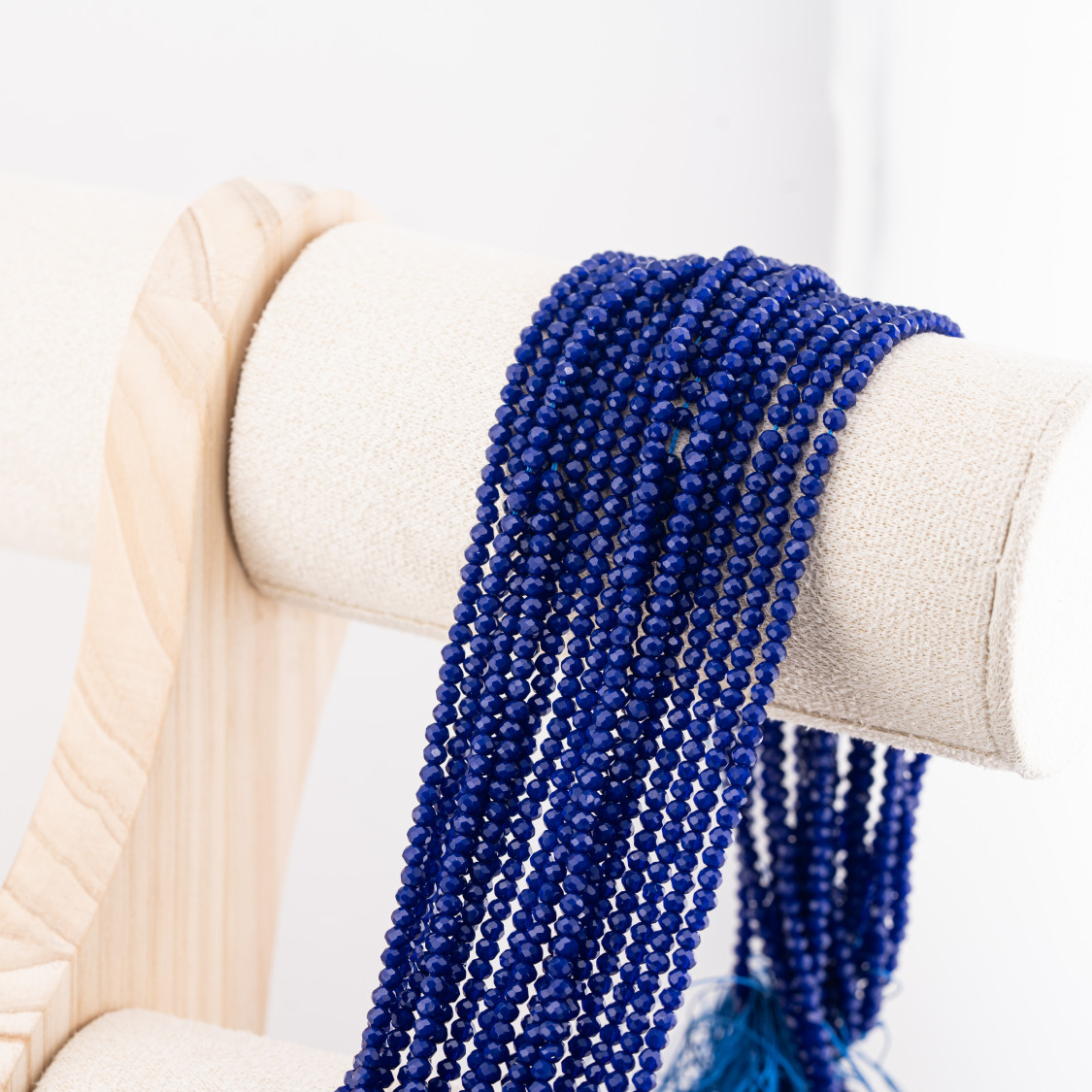 Perline Di Cristalli Rondelle Sfaccettate 3x2mm 10 FILI Su Filo Di Cotone Pronti all'uso Blu Lapis-RONDELLE 3x2mm | Worldofjewel.com