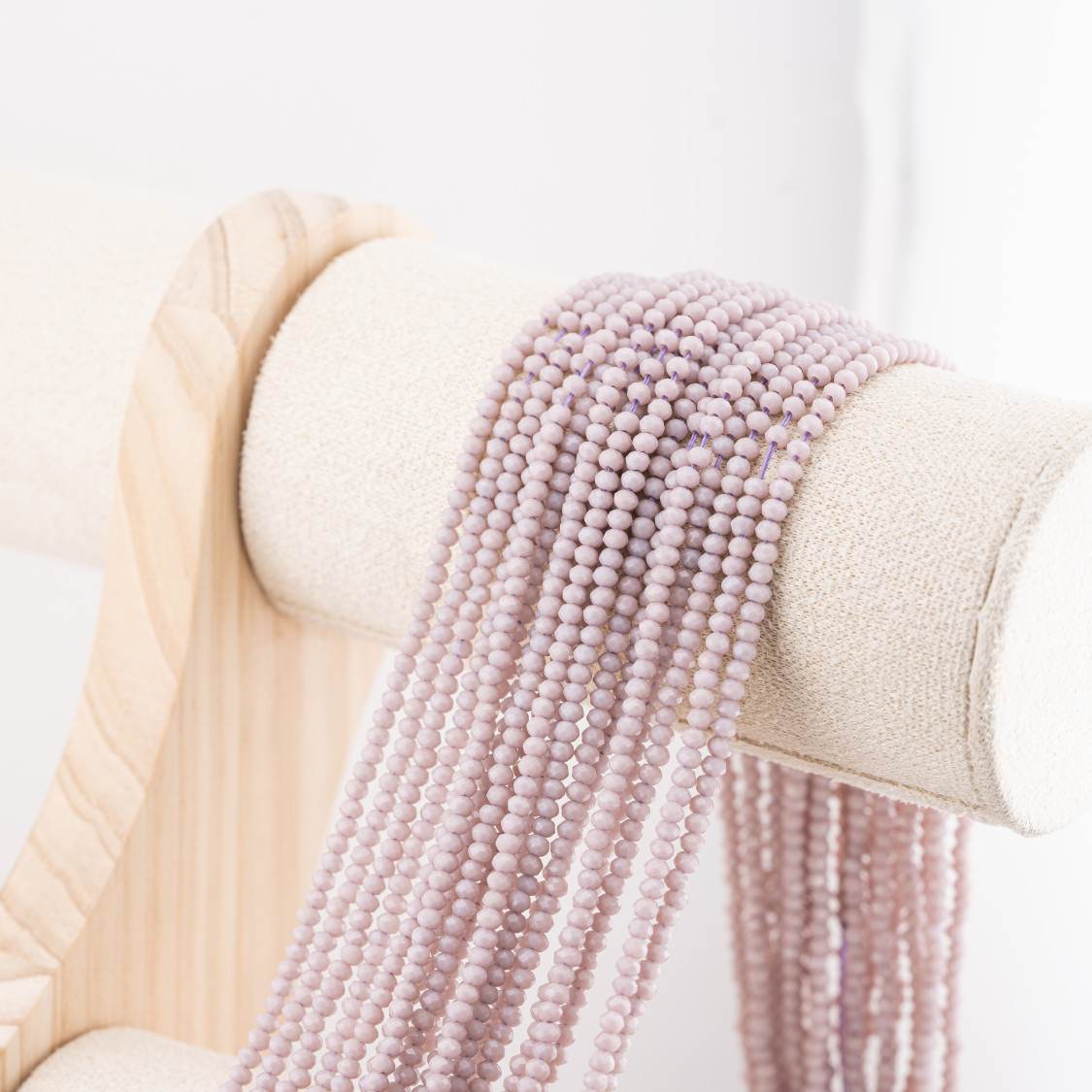 Perline Di Cristalli Rondelle Sfaccettate 3x2mm 10 FILI Su Filo Di Cotone Pronti all'uso Rosa Antico-RONDELLE 3x2mm | Worldofjewel.com