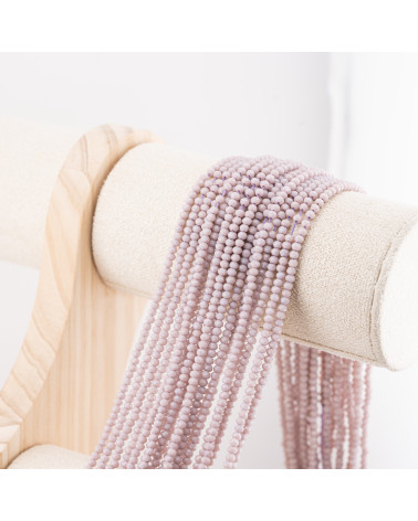 Perline Di Cristalli Rondelle Sfaccettate 3x2mm 10 FILI Su Filo Di Cotone Pronti all'uso Rosa Antico-RONDELLE 3x2mm | Worldofjewel.com