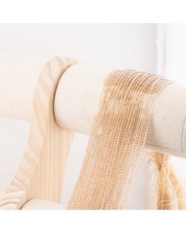 Perline Di Cristalli Rondelle Sfaccettate 3x2mm 10 FILI Su Filo Di Cotone Pronti all'uso Champagne Trasparente-RONDELLE 3x2mm | Worldofjewel.com