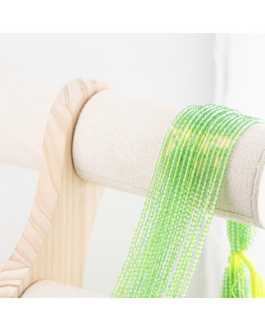 Perline Di Cristalli Rondelle Sfaccettate 3x2mm 10 FILI Su Filo Di Cotone Pronti all'uso-RONDELLE 3x2mm | Worldofjewel.com