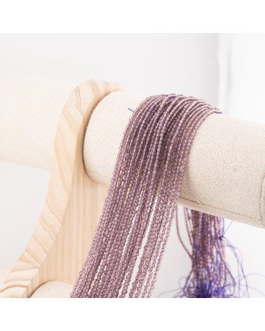 Perline Di Cristalli Rondelle Sfaccettate 3x2mm 10 FILI Su Filo Di Cotone Pronti all'uso-RONDELLE 3x2mm | Worldofjewel.com