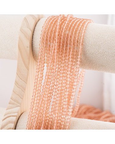 Perline Di Cristalli Rondelle Sfaccettate 4x3mm 10 FILI Su Filo Di Cotone Pronti all'uso-RONDELLE 4x3mm | Worldofjewel.com