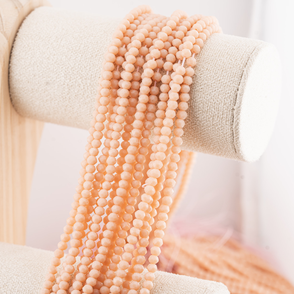 Perline Di Cristalli Rondelle Sfaccettate 4x3mm 10 FILI Su Filo Di Cotone Pronti all'uso-RONDELLE 4x3mm | Worldofjewel.com