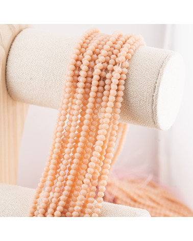 Perline Di Cristalli Rondelle Sfaccettate 4x3mm 10 FILI Su Filo Di Cotone Pronti all'uso-RONDELLE 4x3mm | Worldofjewel.com