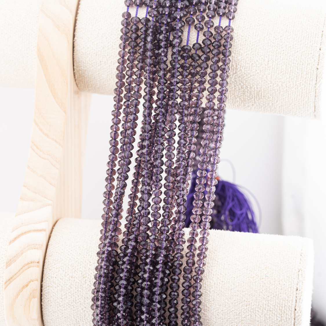 Perline Di Cristalli Rondelle Sfaccettate 4x3mm 10 FILI Su Filo Di Cotone Pronti all'uso-RONDELLE 4x3mm | Worldofjewel.com