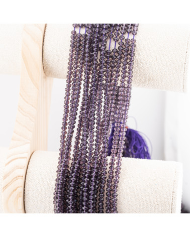 Perline Di Cristalli Rondelle Sfaccettate 4x3mm 10 FILI Su Filo Di Cotone Pronti all'uso-RONDELLE 4x3mm | Worldofjewel.com