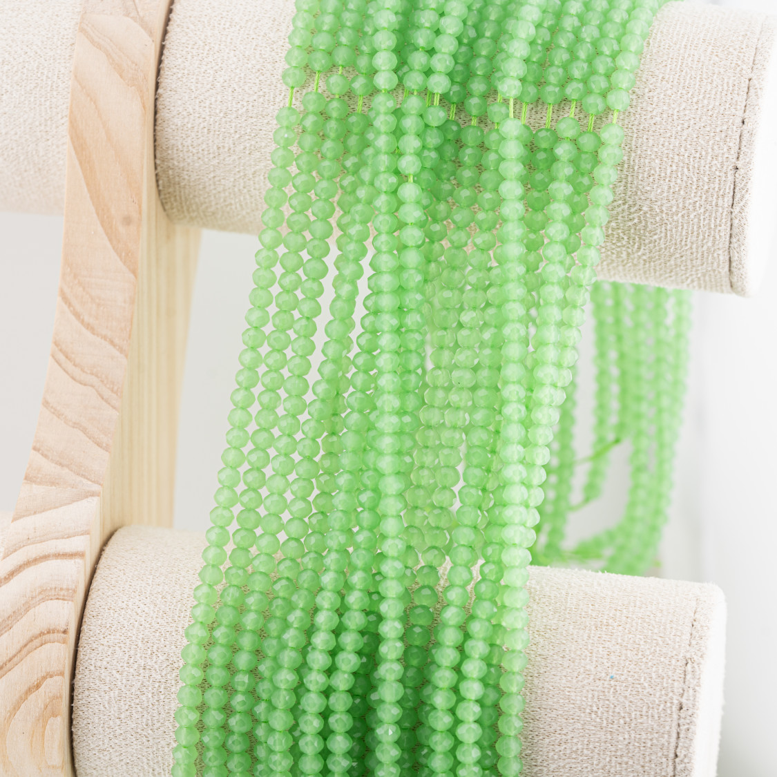 Perline Di Cristalli Rondelle Sfaccettate 4x3mm 10 FILI Su Filo Di Cotone Pronti all'uso-RONDELLE 4x3mm | Worldofjewel.com