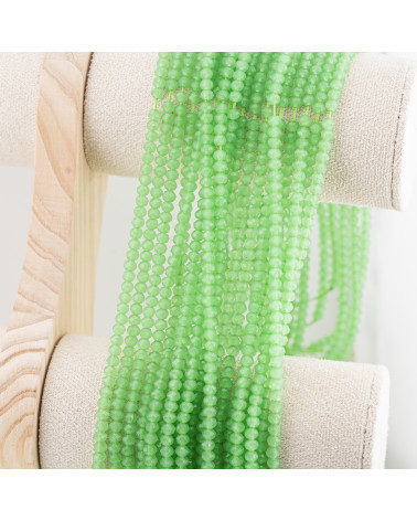 Perline Di Cristalli Rondelle Sfaccettate 4x3mm 10 FILI Su Filo Di Cotone Pronti all'uso-RONDELLE 4x3mm | Worldofjewel.com