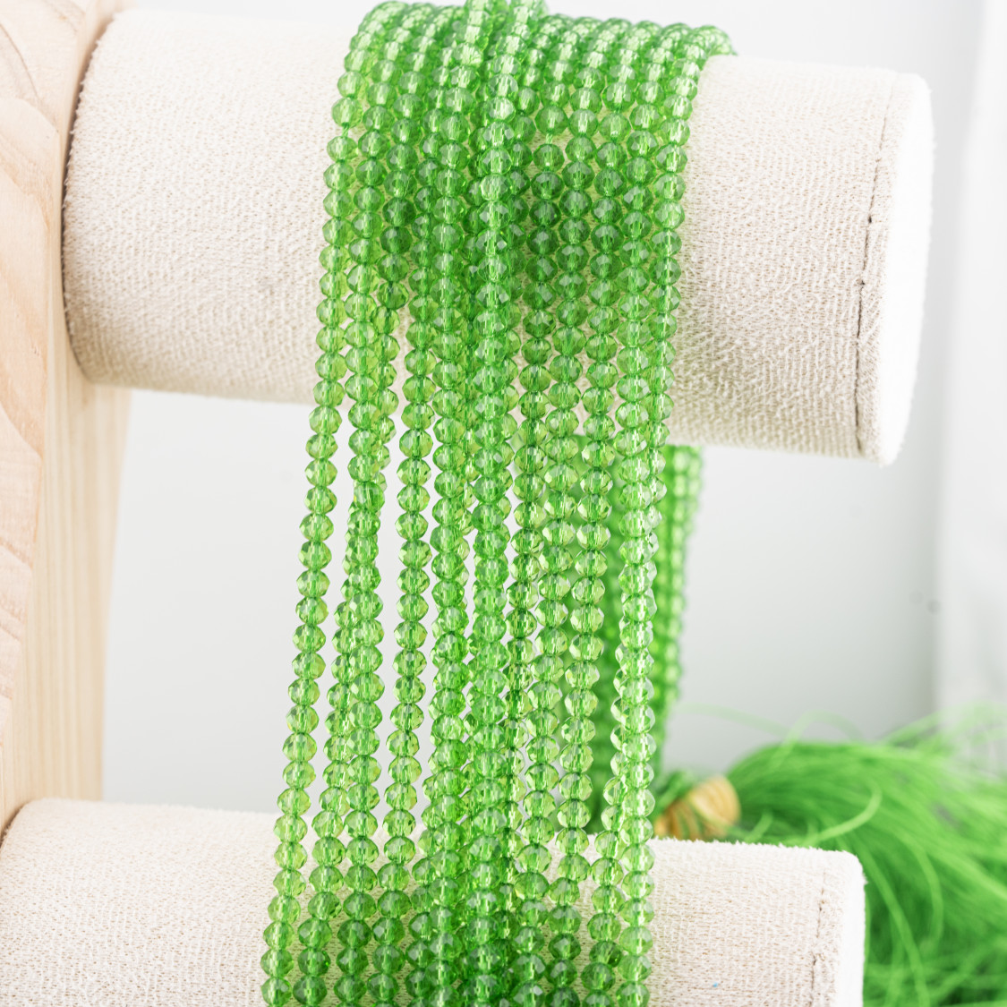 Perline Di Cristalli Rondelle Sfaccettate 4x3mm 10 FILI Su Filo Di Cotone Pronti all'uso-RONDELLE 4x3mm | Worldofjewel.com