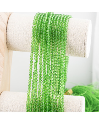 Perline Di Cristalli Rondelle Sfaccettate 4x3mm 10 FILI Su Filo Di Cotone Pronti all'uso-RONDELLE 4x3mm | Worldofjewel.com