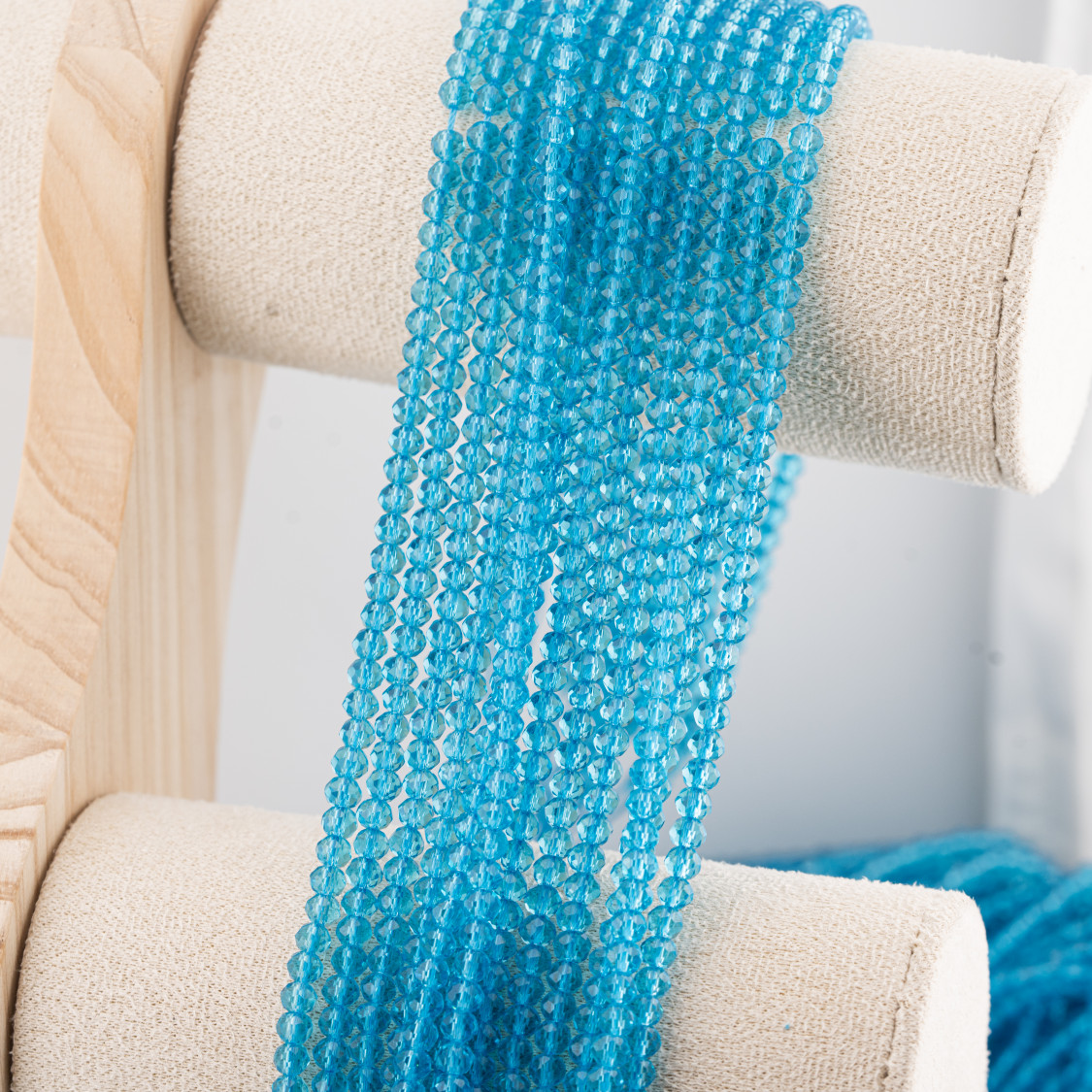 Perline Di Cristalli Rondelle Sfaccettate 4x3mm 10 FILI Su Filo Di Cotone Pronti all'uso-RONDELLE 4x3mm | Worldofjewel.com
