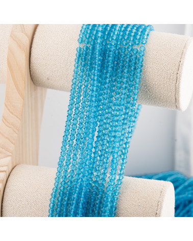 Perline Di Cristalli Rondelle Sfaccettate 4x3mm 10 FILI Su Filo Di Cotone Pronti all'uso-RONDELLE 4x3mm | Worldofjewel.com