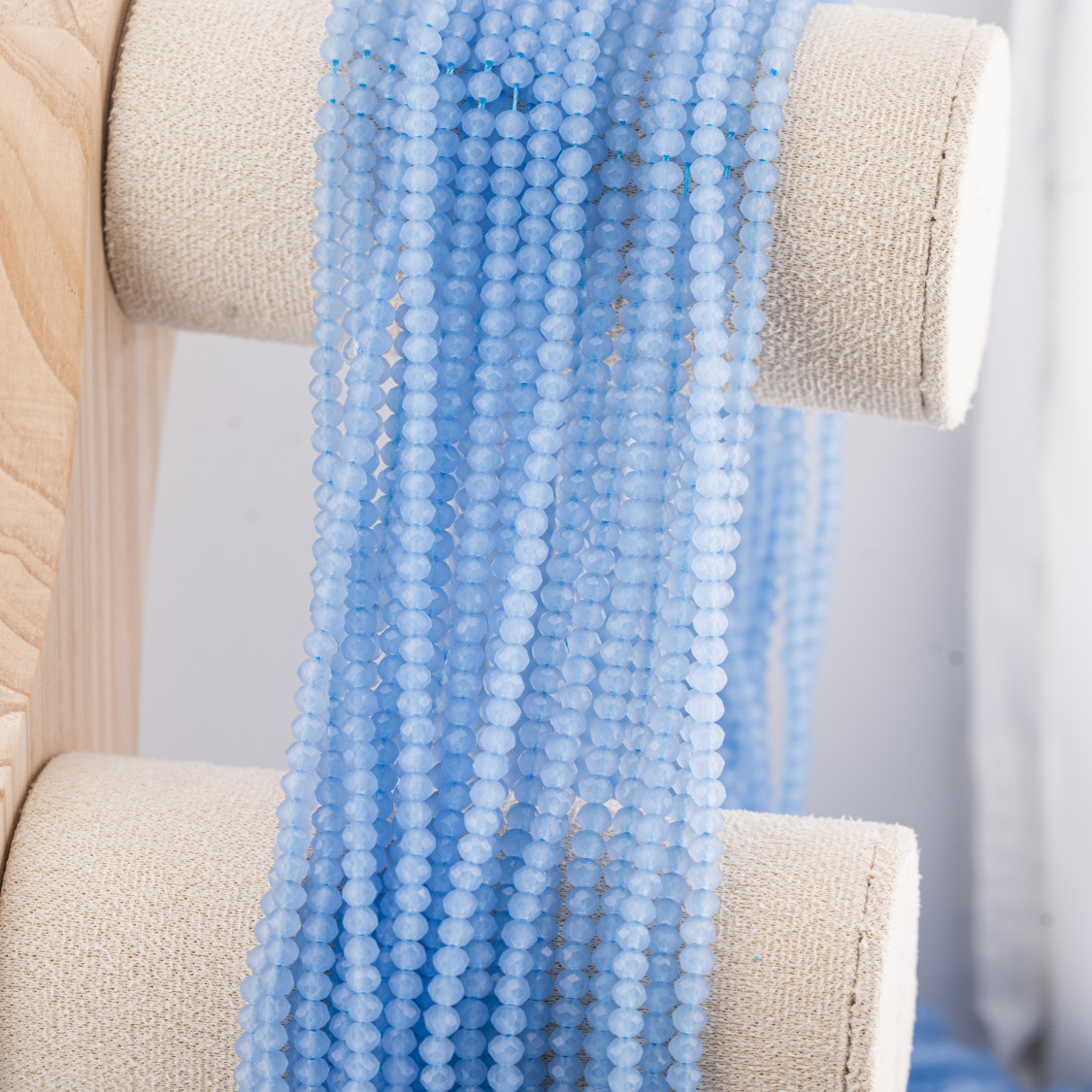Perline Di Cristalli Rondelle Sfaccettate 4x3mm 10 FILI Su Filo Di Cotone Pronti all'uso-RONDELLE 4x3mm | Worldofjewel.com