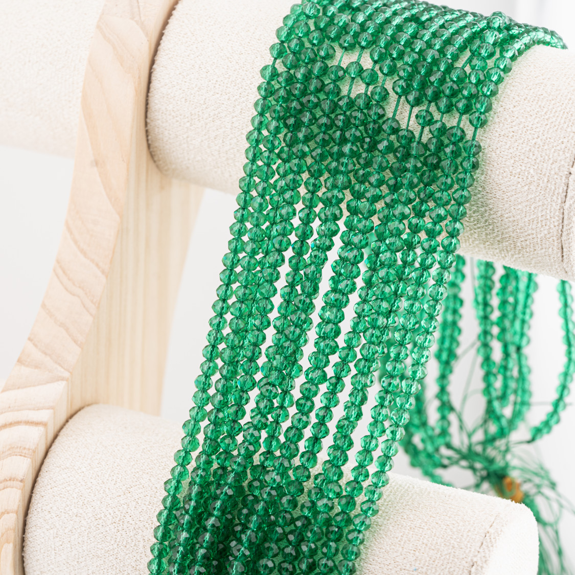 Perline Di Cristalli Rondelle Sfaccettate 4x3mm 10 FILI Su Filo Di Cotone Pronti all'uso-RONDELLE 4x3mm | Worldofjewel.com