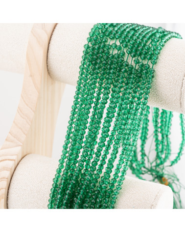 Perline Di Cristalli Rondelle Sfaccettate 4x3mm 10 FILI Su Filo Di Cotone Pronti all'uso-RONDELLE 4x3mm | Worldofjewel.com