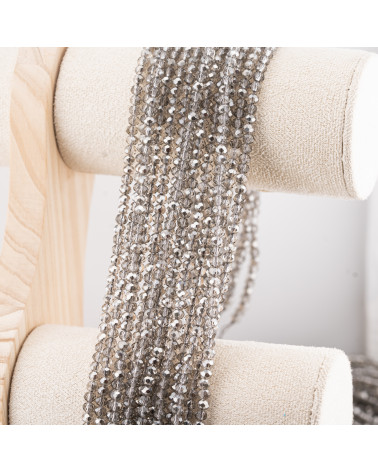 Perline Di Cristalli Rondelle Sfaccettate 4x3mm 10 FILI Su Filo Di Cotone Pronti all'uso-RONDELLE 4x3mm | Worldofjewel.com