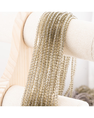 Perline Di Cristalli Rondelle Sfaccettate 4x3mm 10 FILI Su Filo Di Cotone Pronti all'uso-RONDELLE 4x3mm | Worldofjewel.com