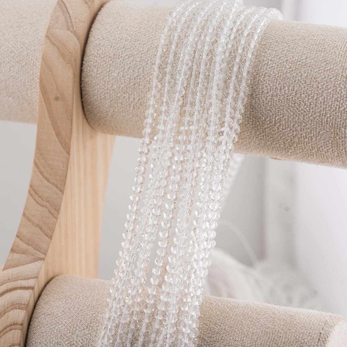 Perline Di Cristalli Rondelle Sfaccettate 4x3mm 10 FILI Su Filo Di Cotone Pronti all'uso-RONDELLE 4x3mm | Worldofjewel.com