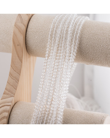Perline Di Cristalli Rondelle Sfaccettate 4x3mm 10 FILI Su Filo Di Cotone Pronti all'uso-RONDELLE 4x3mm | Worldofjewel.com