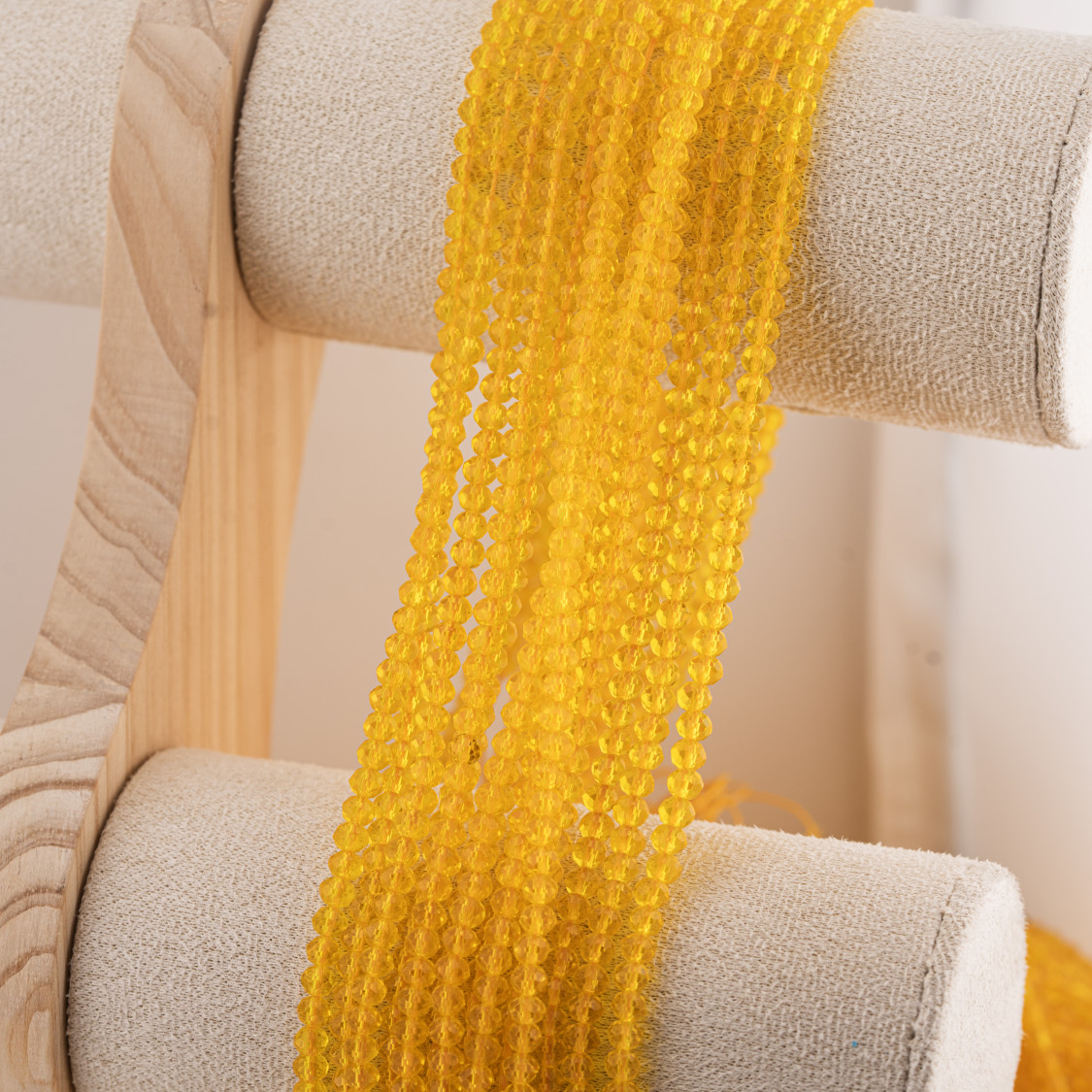 Perline Di Cristalli Rondelle Sfaccettate 4x3mm 10 FILI Su Filo Di Cotone Pronti all'uso-RONDELLE 4x3mm | Worldofjewel.com