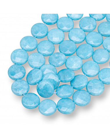 Angelite Tondo Piatto Sfaccettato 14mm-ANGELITE | Worldofjewel.com