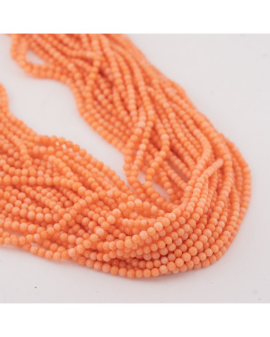 Bambus Koralle Rosa Orange Glatt Rund 03mm-BAMBUSKORALLE | Worldofjewel.com