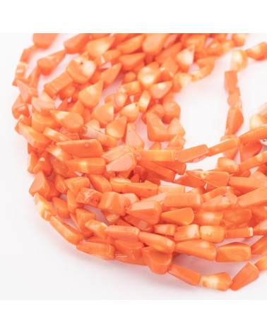 Corallo Bamboo Arancio Gocce Scaglie 8-10x14-20mm-CORALLO BAMBOO | Worldofjewel.com
