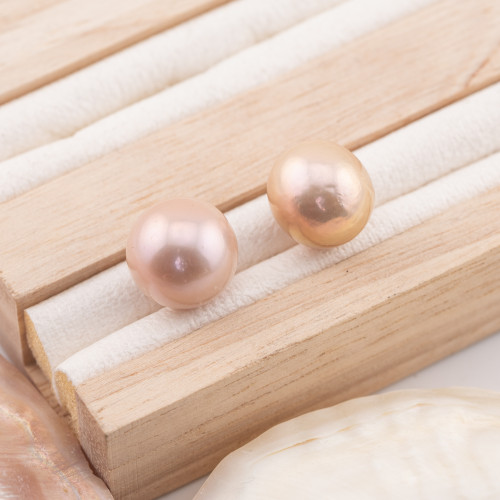 Πέρλες River Pearls 1 Τρύπα Στρογγυλές Μπαρόκ (SEZ) 13.0-13.5mm 1 Ζεύγος Ανοιχτό Λιλά