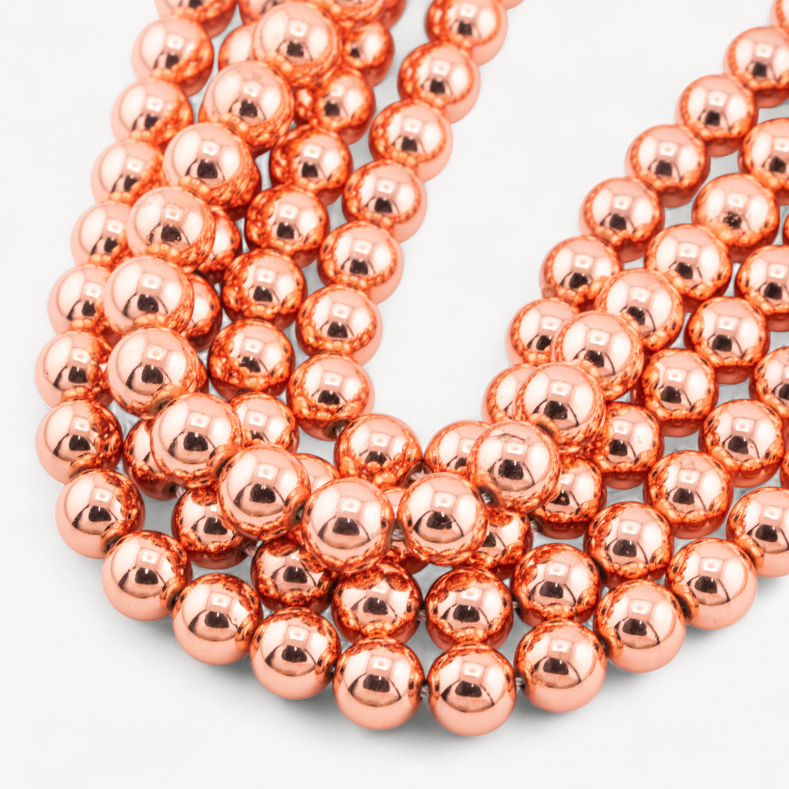 Ematite Oro Rosa Tondo Liscio 10mm-EMATITE ORO ROSA | Worldofjewel.com