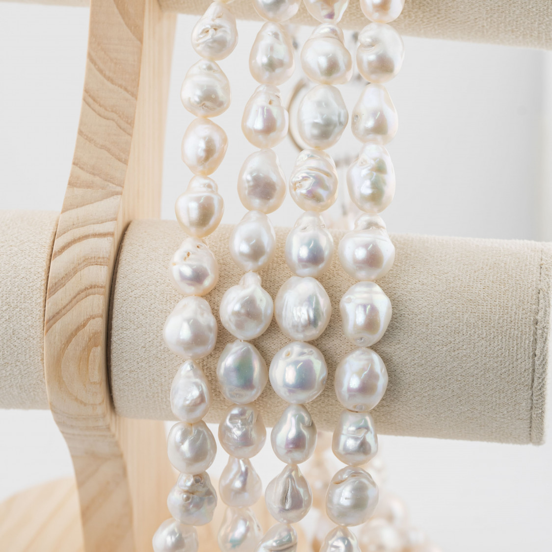 Perlas de río barrocas en forma de gota (FWX) 80-85 g blancas-LÍNEA CLÁSICA DE PERLAS DE RÍO BARROCAS | Worldofjewel.com