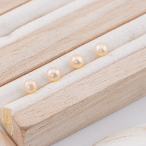 Κουμπιά River Pearl Cabochon 1 Τρύπα (AAAA) 5.0-5.5mm 12 Ζεύγη