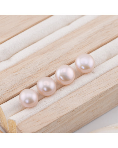 Perle Di Fiume Bottoni Cabochon 1 Foro (AAAA) 9,0-9,5mm 10 Paia Lilla-PERLE DI FIUME BOTTONI A 1 FORO ACQUA DOLCE COLTIVATE | Worldofjewel.com