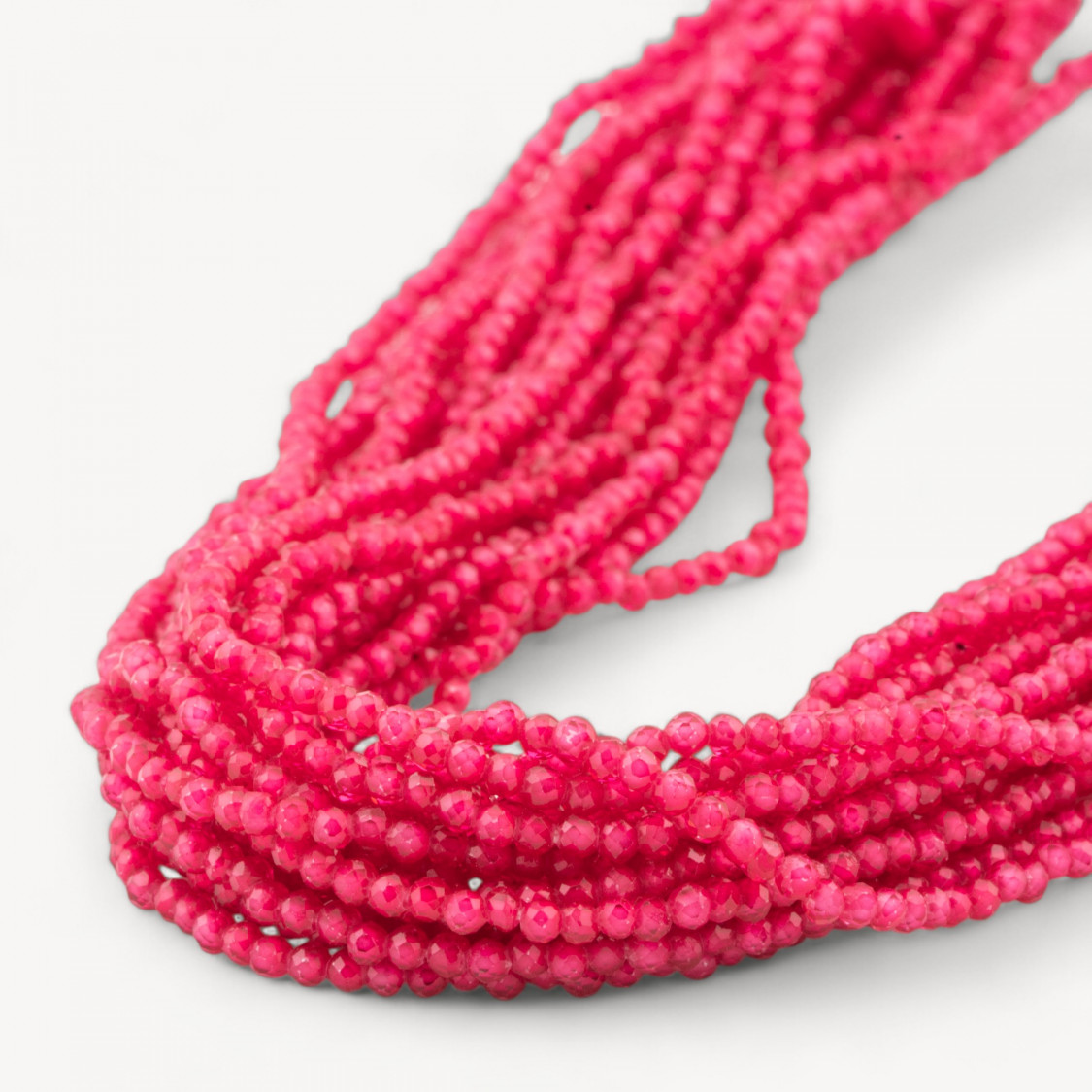 Zirconi Perline Sfaccettate 2mm -10 Rosso Intenso-MICRO PERLINE DI ZIRCONI 2MM PER GIOIELLI FAI DA TE | Worldofjewel.com