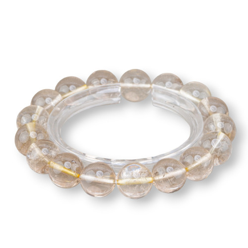 15 mm rundes Armband aus goldfarbenem Rutilquarz