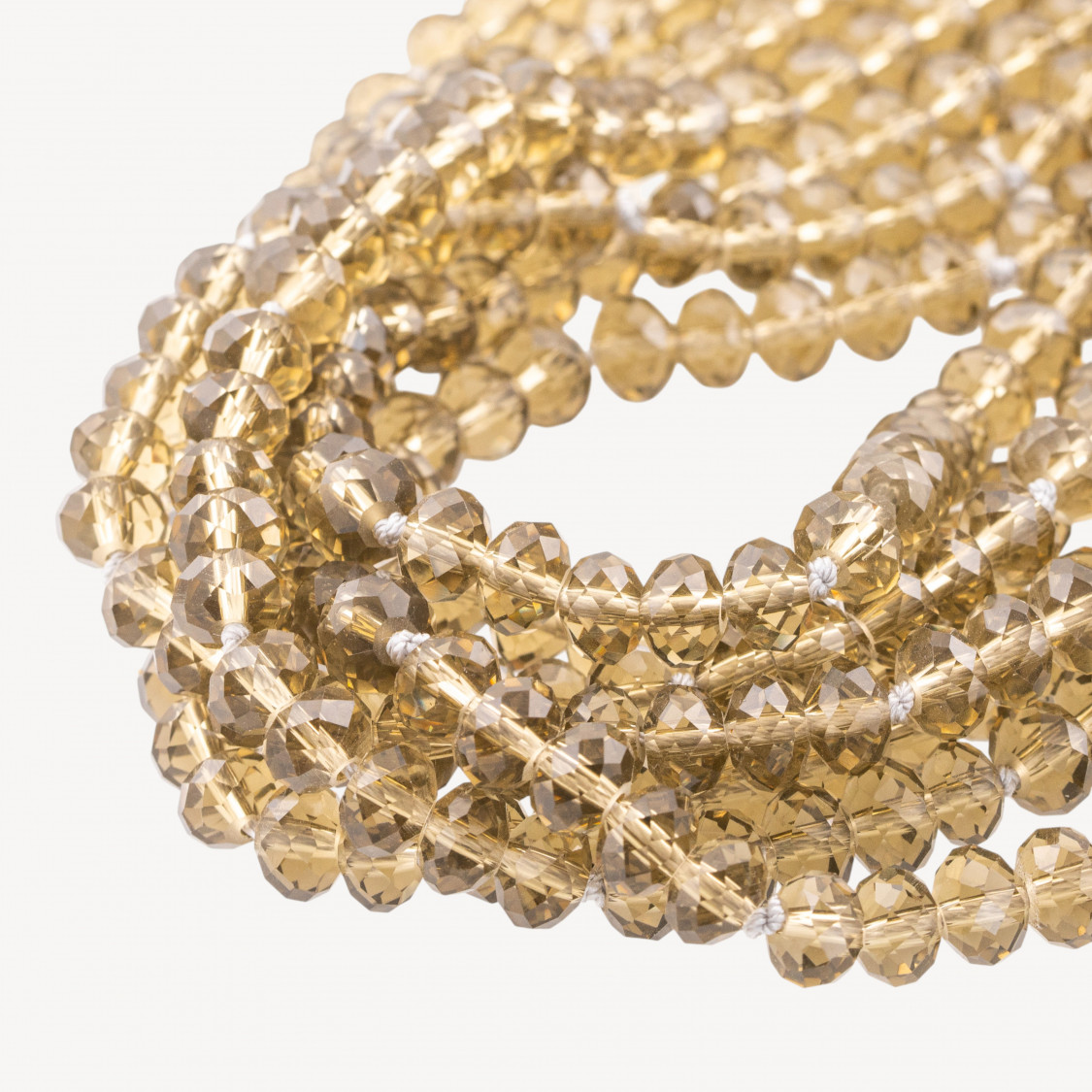 Perline Di Cristalli Rondelle Sfaccettate 8x6mm 170cm-CRISTALLI A FILO | Worldofjewel.com