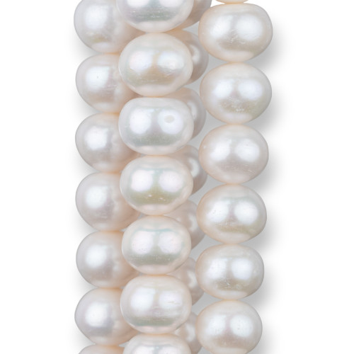 River Pearls Cipolline Rondelle 13,0-15,5mm Λευκό