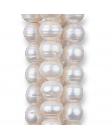 Perle Di Fiume Cipolline Rondelle A Gradazione 12,5mm+ Bianco-CEBOLLAS REDONDAS DE PERLAS DE RÍO | Worldofjewel.com