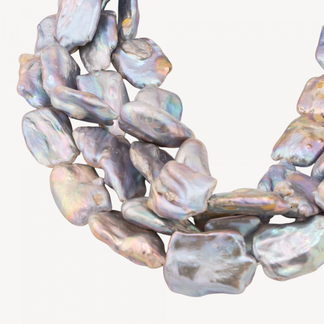 Perle Di Fiume Barocche Piatte Grigie-PERLE KESHI DI FIUME | Worldofjewel.com